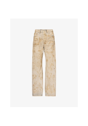 Womens Acne Studios Faded Stain-Pattern Denim Jeans
