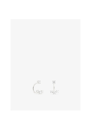 Womens Astrid & Miyu Diamond Trio 14ct White-Gold and Lab-Grown Diamond Ear Jacket