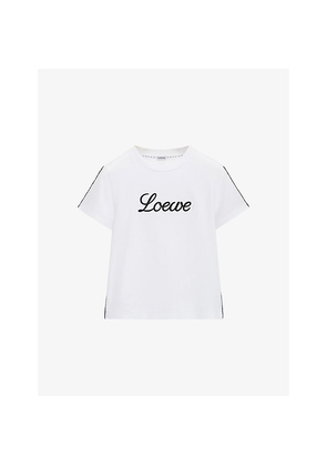 Womens Loewe Brand-Print Relaxed-Fit Cotton-Jersey T-Shirt