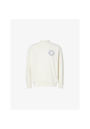Mens Stone Island Compass-Print Crewneck Cotton-Jersey Sweatshirt