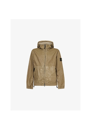 Mens Stone Island Panama Hooded Woven Jacket