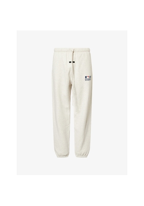Mens Fear Of God Essentials Fog x Essentials x mlb Brand-Print Wide-Leg Cotton-Jersey Jogging Bottoms