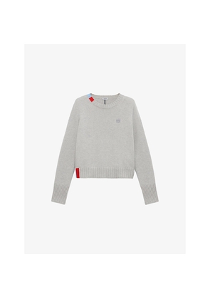 Womens Loewe Brand-Embroidered Cashmere-Blend Jumper