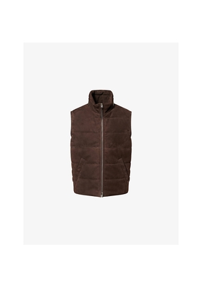 Mens Tom Ford Stand-Collar Lightfill Leather Gilet