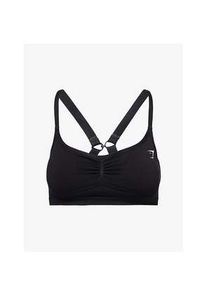 Womens Gymshark Lift Seamless Stretch-Woven Sports Bra