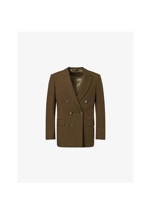 Mens Tom Ford Peak-Lapels Regular-Fit Wool, Cashmere and Silk Blazer