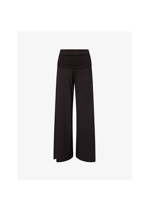 Womens Me And Em Palazzo Wide-Leg Stretch-Woven Trousers