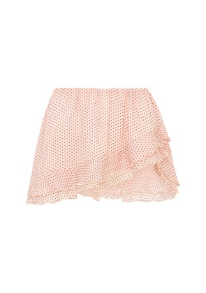 LoveShackFancy Renza Ruffled Chiffon Mini Skirt - Moda Operandi