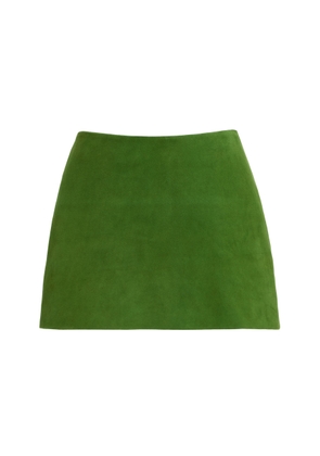 STAUD Crest Suede Mini Skirt - Moda Operandi