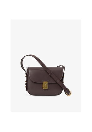 Womens Soeur Belissima Branded-Buckle Mini Leather Cross-Body Bag