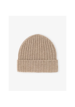 Mens Boggi Milano Ribbed Cashmere Beanie Hat
