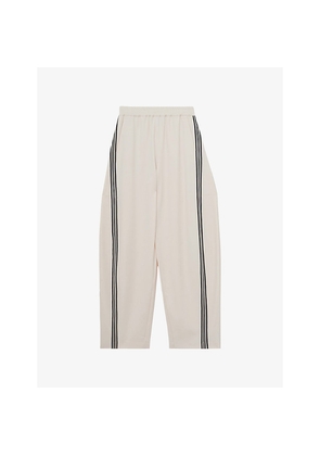 Womens Reiss Elle Side-Strap Barrel-Leg Woven Trousers