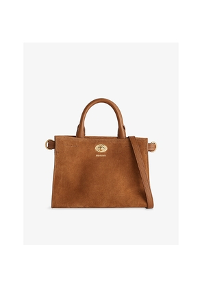 Womens Burberry Cotswolds Mini Suede Tote Bag