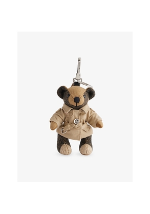Burberry Thomas Bear Cashmere and Woven Bag Charm