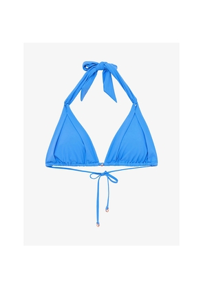Womens Reiss Matilda Triangle-Cup Stretch-Woven Bikini Top