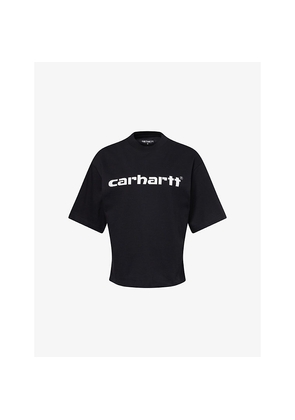 Womens Carhartt WIP Archive Script Logo-Print Cotton T-Shirt