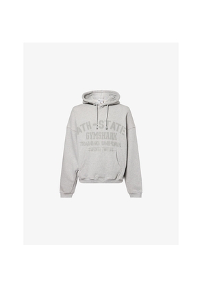 Mens Gymshark Collegiate Relaxed-Fit Cotton-Jersey Hoodie