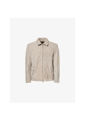 Mens Paige Jetson Braided-Texture Suede Jacket