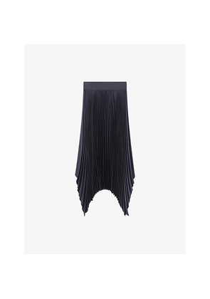 Womens Joseph Ade Pleated Woven Plissé Midi Skirt