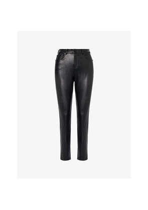 Womens Commando Slim-Leg 5-Pocket Faux-Leather Trousers