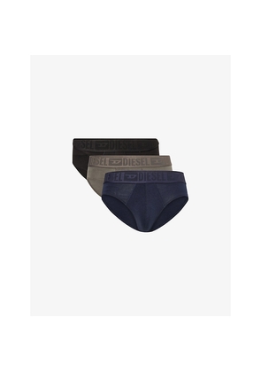 Mens Diesel Roy-D-Mono Pack-Of-Three Stretch-Cotton Boxer Briefs