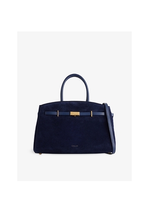 Womens Demellier The Midi Hudson Suede Top-Handle Bag