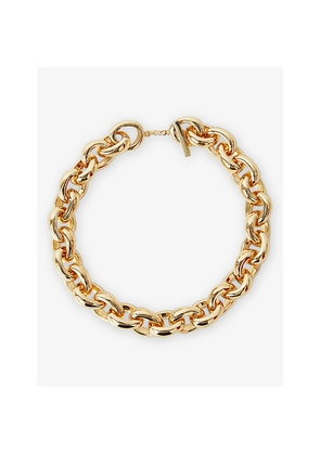Womens Joseph Bean Link Brass Necklace
