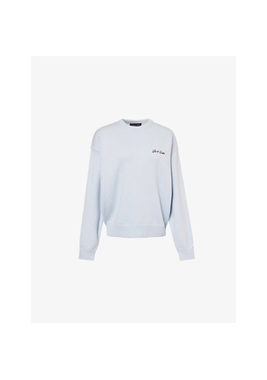 Womens Ru & Rocka Brand-Embroidery Round-Neck Knitted Jumper