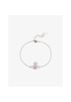 Womens Vivienne Westwood Jewellery Valentina Orb Brass and Cubic Zirconia Bracelet