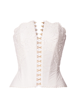 Lena Hoschek Victoria Cotton Lace-Up Corset Top - Moda Operandi