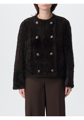 Fur Coat BRUNELLO CUCINELLI Woman color Cocoa