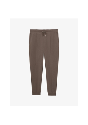Mens Reiss Premier Drawstring-Waist Stretch-Jersey Jogging Bottoms