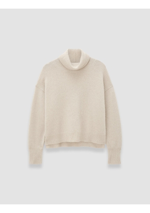 Brushed Cashmere High Neck Jumper - M