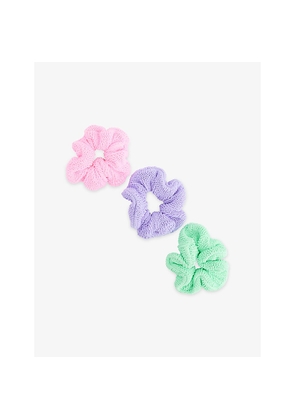 Womens Hunza G Seersucker Stretch-Woven Scrunchie Pack Of Three