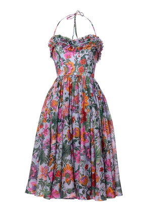 Lena Hoschek Margarita Cotton Halter Midi Dress - Moda Operandi