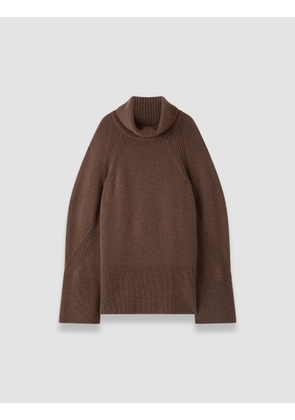 Loftus Pure Cashmere High Neck Jumper - L