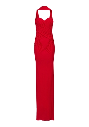 The New Arrivals Ilkyaz Ozel Samsara Ruched Maxi Dress - Moda Operandi