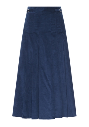 Gabriela Hearst Wesley Pleated Velvet Maxi Skirt - Moda Operandi