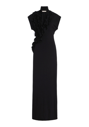COLLEEN ALLEN Ruffled-Trim Cotton-Blend Maxi Dress - Moda Operandi