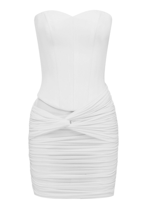 Alex Perry Corset-Waist Ruched Jersey Mini Dress - Moda Operandi
