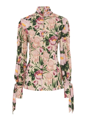 Chloé Floral Wool-Jersey Top - Moda Operandi