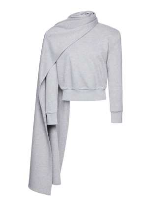 Magda Butrym Scarf-Neck Cotton Sweatshirt - Moda Operandi
