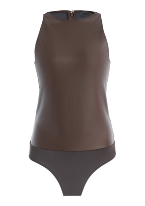 LAPOINTE Stretch Faux Leather Bodysuit - Moda Operandi