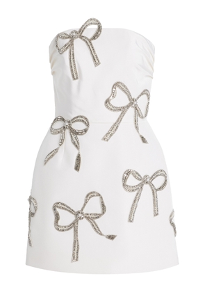 Carolina Herrera Embellished Silk Mini Dress - Moda Operandi