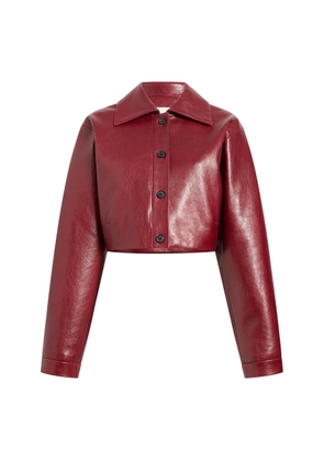 Khaite Sue Cropped Leather Jacket - Moda Operandi