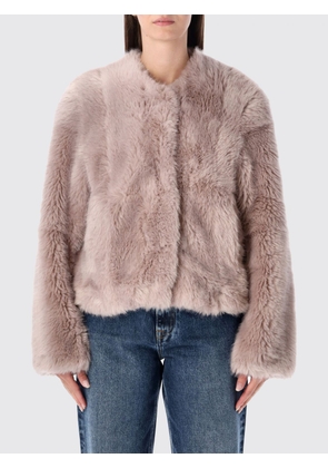Fur Coat STAND STUDIO Woman color Pink