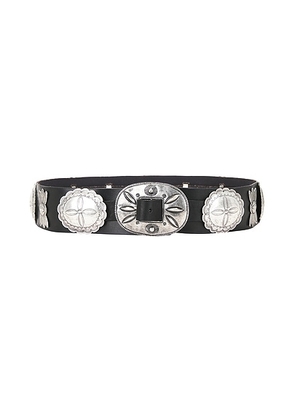 Ralph Lauren Collection Cast Concho Belt in Black - Black. Size M (also in XS).