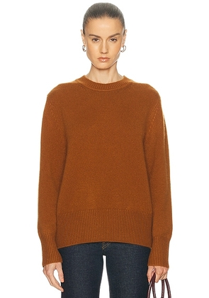 RENGGLI Oversized Crewneck Sweater in Saffron - Burnt Orange. Size M (also in S, XS).