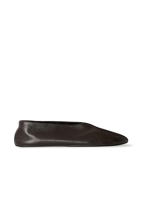 The Row Stella Slipper in Lacquer Brown. Size 42 (also in ).