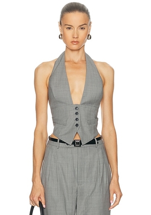 Ronny Kobo Alesis Vest in Light Charcoal - Light Grey. Size L (also in M, S, XS).